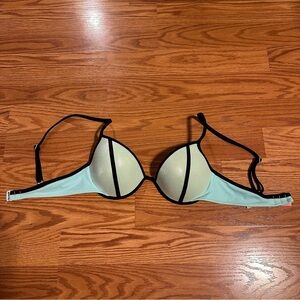 Victoria’s Secret Mint Green and black the Fabulous Swim Top 34C